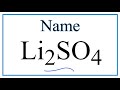 Understanding Lithium Sulfate Compounds