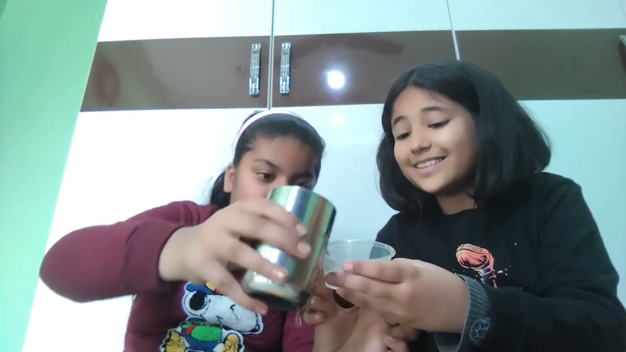 me and my friend making fake snow 🌨 🤣 