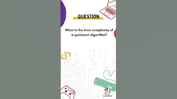 What is the time complexity of quick sort algorithm #shorts
