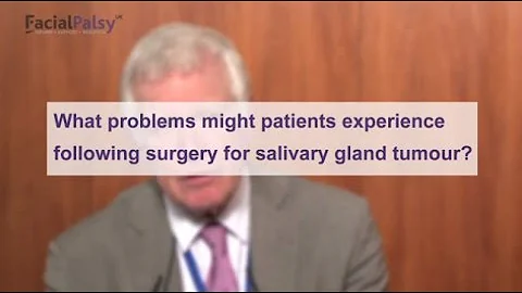 Surgery for removal of a salivary gland tumour (parotid tumour)