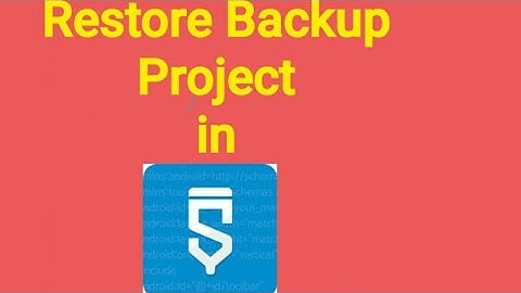 How to Restore Sketchware project in Sketchware pro  @sketchwareappmaker8819