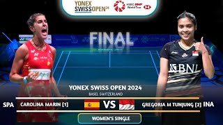 AMAZING MATCH | Carolina Marin (SPA) VS Gregoria Mariska Tunjung (INA) | YONEX Swiss Open 2024