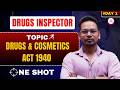 DRUG INSPECTOR CLASS 1 I FORENSIC PHARMACY I DRUGS AND COSMETICS ACT I PHARMACEUTICAL JURISPRUDENCE
