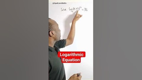 How to solve a Logarithmic Equation #logarithm #log #equation #gpadlearnmaths #stem