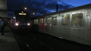 A Juvisy, croisements entre une Z5300 JOPA en provenance de Melun e...