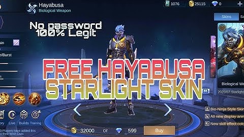 FREE HAYABUSA STARLIGHT SKIN• SCRIPT (Tutorial) | John Paul Tanay
