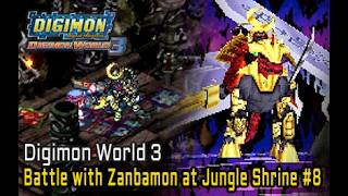 Digimon World 3 - Battle with Zanbamon at Jungle Shrine #8