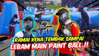 RAMAI KENA TEMB4K SAMPAI LEBAM MAIN PAINT BALL !!- PERANG TEAM DALAM HUTAN !