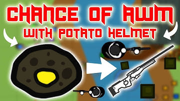 HIGHER CHANCE of GETTING AWM-S from GOLD POTATO HELMET! | Surviv.io