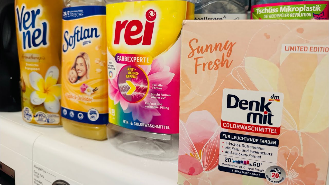 Schwarze Wäsche mit verschiedenen Produkten 💛💛 Schnellmix 40 grad 🌡️