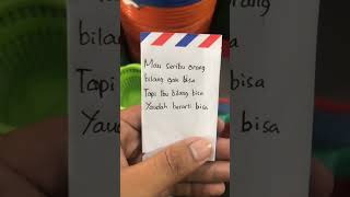 kita pasti bisa menghadapi semua masalah dan rintangan yang ada di dunia okey. yakinin aja.