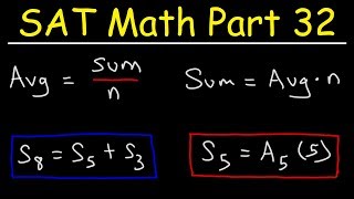 Averages - SAT Math Part 32