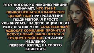 видео: Она Улыбнулась, Читая «Договор о Неконкуренции» — А Затем Разоблачила Ложь Технического Директор картинка: Она Улыбнулась, Читая «Договор о Неконкуренции» — А Затем Разоблачила Ложь Технического Директор