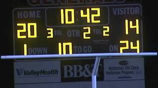 Highlights from the October 14, 2011 Generals Vs. Bulldogs game.