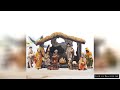 Christmas Manger Nativity Set Tabletop Nativity Statue Ornament 12Pcs Resin Nativity Crib Figurines