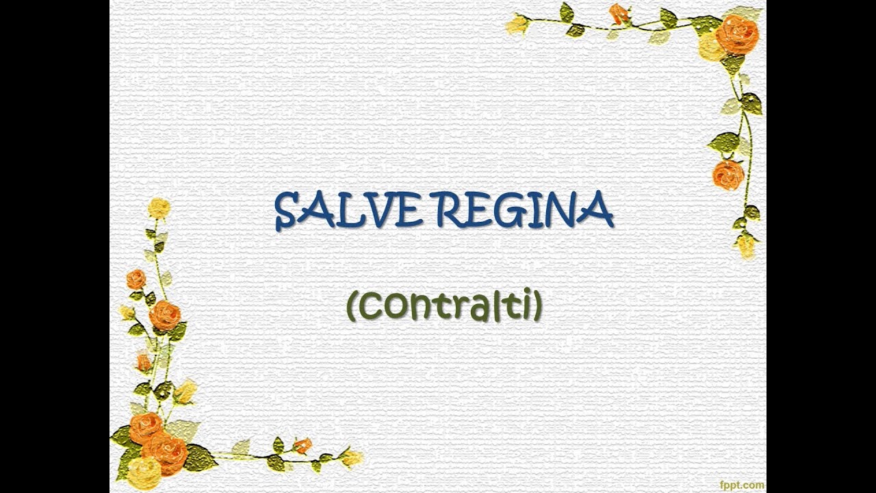 SALVE REGINA voce contralti con testo - da E' BELLO LODARTI - YouTube