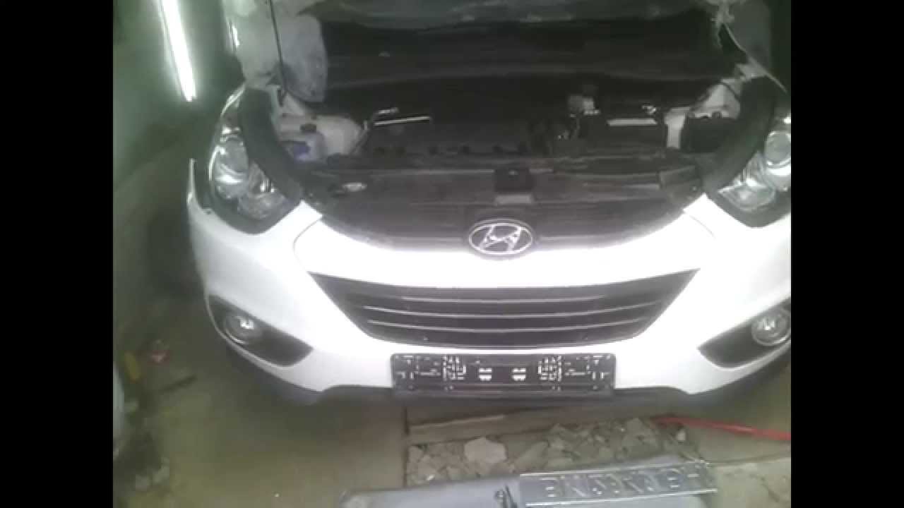hyundai ix35 снять фары hyundai ix35 снять фары