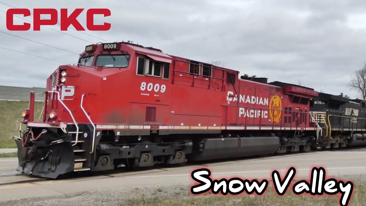 2 Fast Freights Back 2 Back At Snow Valley On The CPKC Canadian Pacific 2-fast-freights-back-2-back-at-snow-valley-on-the-cpkc-canadian-pacific