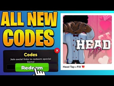 ⚡VALENTINES💖 ROBLOX UPDATE! Head Tap CODES 2025!! | BE QUICKLY | PART ...