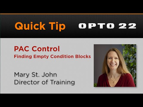 PAC Control – Find Empty Condition Blocks