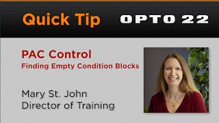 PAC Control – Find Empty Condition Blocks