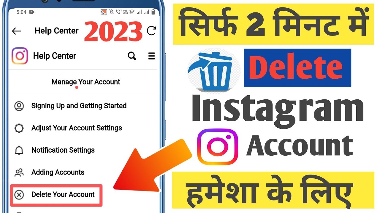 How to Delete Instagram Account 2023 [New Update] | Instagram Account Delete Kaise Kare Permanently