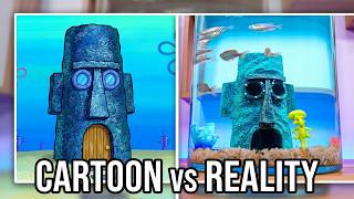 I Put SpongeBob’s Squidward House in a REAL Aquarium! 🐙🐠