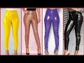 very impressive stylish and trendy leather tight pants outfits ideas