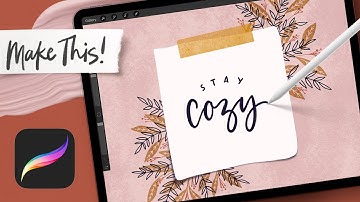 Washi Taped Fall Post-It in Procreate using FREE BRUSHES!