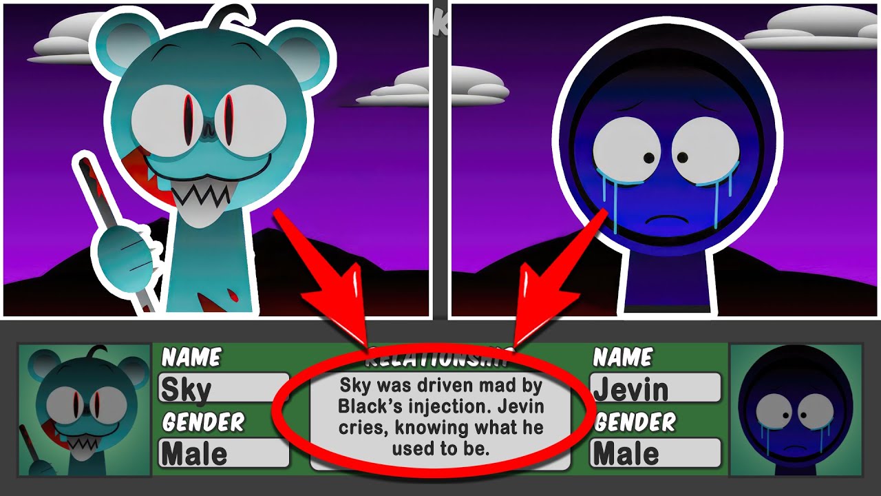 Incredibox Sprunki But Sky's Crazy - NEW UPDATE (RELATIONSHIPS) | ALL Characters Relationships