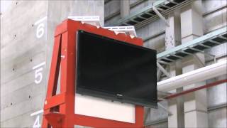 壁掛けテレビの耐震試験動画（エース・オブ・パーツ）