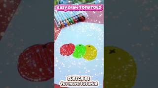 TOMATOES easy draw tutorial 😍🥰 let's try ❤️ #drawing #cute #art #tomato #shorts