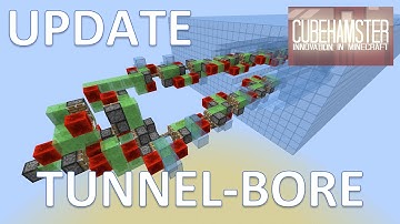 Update: Automatic Tunnel Bore Machine in Minecraft - Infinite Tunnels!!! [WIP]