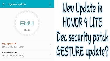 Honor 9 lite new update, navigation gesture??