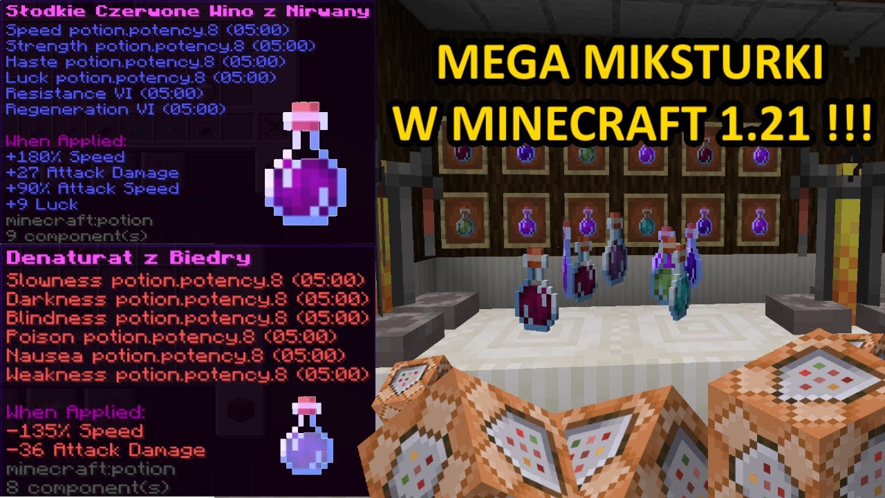 Jak Robi Się Potki W Minecraft Jak zrobić OP Potki w minecraft 1.21 za pomocą komendy - YouTube