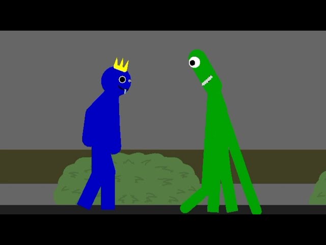 Blue vs Green (Roblox Rainbow Friends Battle) 