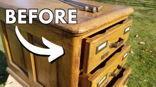 Ep. 87 RESTORATION of Valuable Carnegie Library Card Catalog