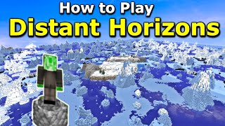 How to Play MINECRAFT DISTANT HORIZONS IN 1.20! (Minecraft has never looked this good)