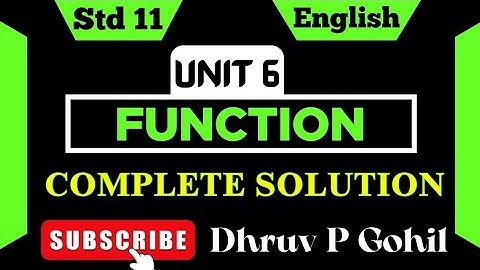 Std 11 | English | Unit 6 | Read 1 | Function | complete solution | Dhruv P Gohil