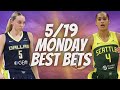 Best WNBA Bets, Player Prop Picks, Parlays, Predictions FREE Monday Today May 19th 5/19