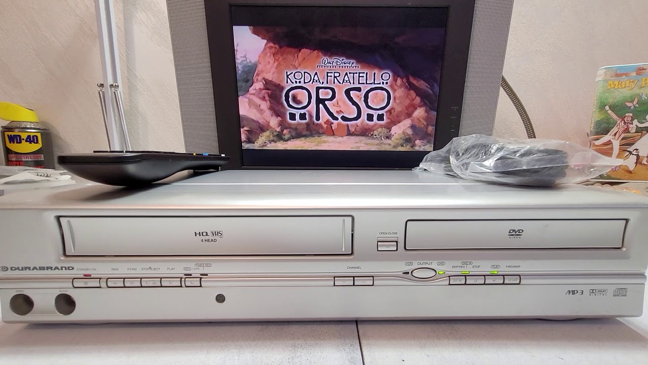 VIDEOREGISTRATORE VHS DVD PLAYER DURABRAND H9713BD 4 TESTINE STEREO