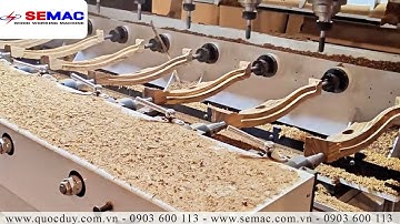 MÁY PHAY TIỆN GỖ CNC NHIỀU ĐẦU (32 ĐẦU DAO) MR8X4SE D1200 | Máy gỗ SEMAC