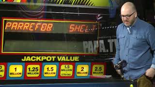Bowen Kerins plays a tutorial on the Earthshaker pinball machine at...