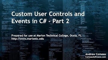 C# User Controls and Events - Part 2