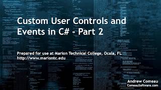 C# User Controls and Events - Part 2 Net Worth