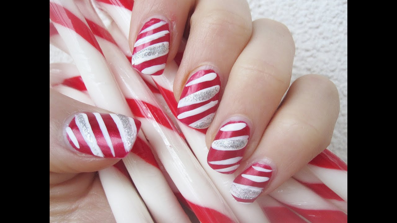 3. Candy Cane Nail Art Tutorial on Pinterest - wide 8