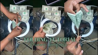 Step 1 | How to fold bills for money bouquet tutorial