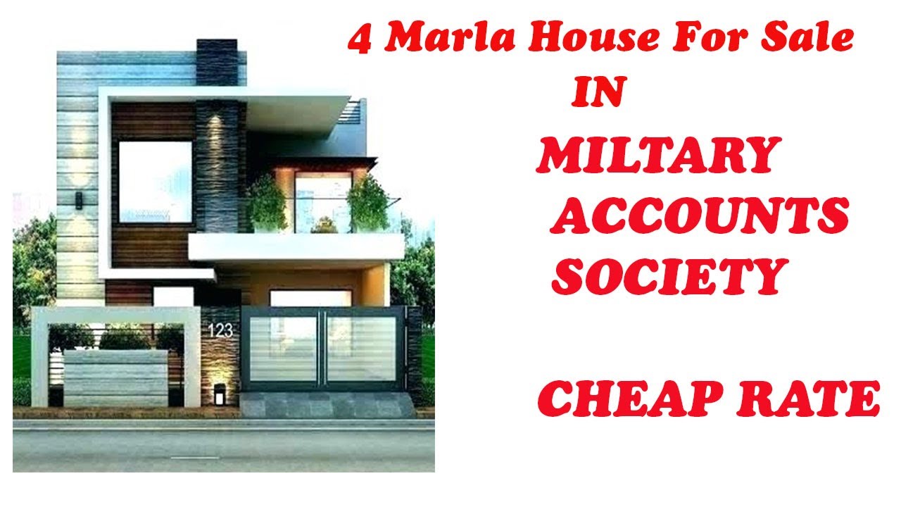 4 Marla Brand New House For Sale On Cheap Rate Military Accounts