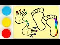 Sand painting feet and arms  more simple colorful pictures for kids toddlers