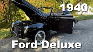 1940 Ford Convertible Running | Maroon Ford Deluxe